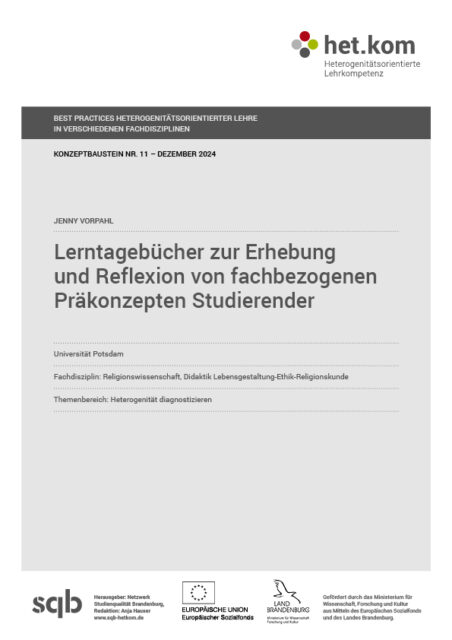 Lerntagebücher zur Erhebung und Reflexion von fachbezogenen Präkonzepten Studierender