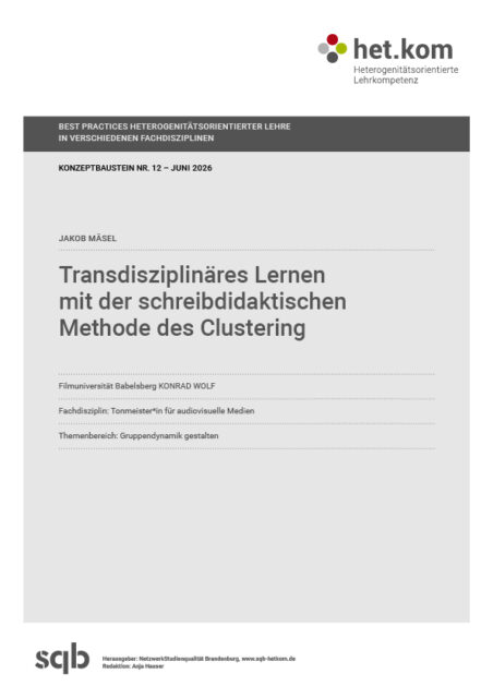 Transdisziplinäres Lernen mit der schreibdidaktischen Methode des Clustering